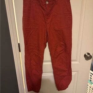 Red Casual Pants